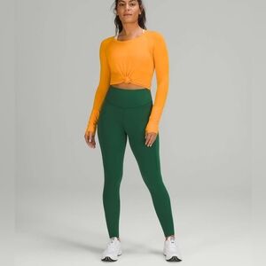 Lululemon Base Pace High-Rise Running Tight 28" * Brushed Nulux Everglade Green